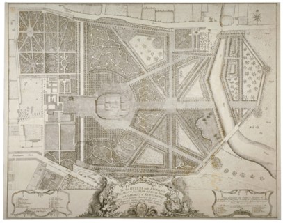 Plan of Kensington Palace and gardens, London, 1736. Artist: John Rocque