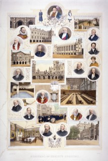 Memorial of Christ's Hospital, Newgate Street, London, c1850. Artist: Benyon & Company