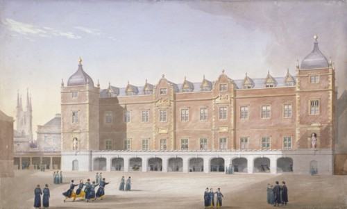 Christ's Hospital School, Newgate Street, City of London, 1831. Artist: John Shaw