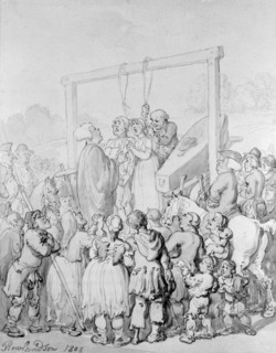 Execution at Tyburn, 1803. Artist: Thomas Rowlandson