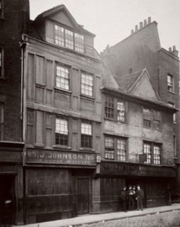 View of houses in Drury Lane, Westminster, London, 1876. Artist: Society for Photographing the Relics of Old London