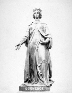 Bronze statue of Commerce, located on the south parapet of Holborn Viaduct, London, 1869. Artist: Henry Dixon