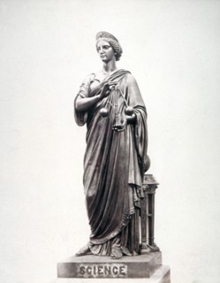 Bronze statue of Science, located on the north parapet of Holborn Viaduct, London, 1869. Artist: Henry Dixon