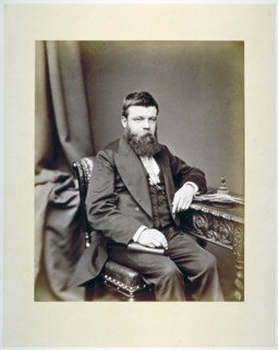 TC Fendick, Master of the Worshipful Company of Glaziers wearing his Master's badge, c1865. Artist: Maull & Co