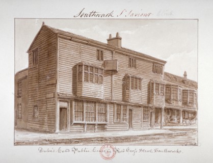 'Duke's Head Public House in Red Cross Street, Southwark', London, 1828. Artist: John Chessell Buckler