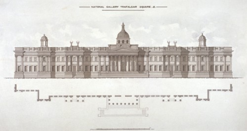 National Gallery, Trafalgar Square, Westminster, London, c1838. Artist: Anon