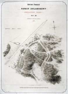 Roman encampment in Epping Forest, Essex, 1876. Artist: William d'Oyley