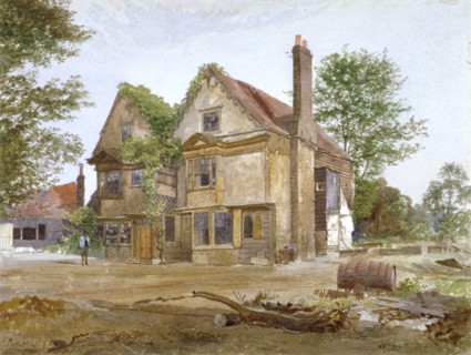 Front view of Basing Manor House, Peckham High Street, Camberwell, London, 1884. Artist: John Crowther