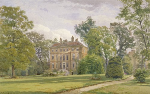 Garden front of Wandsworth Manor House, St John's Hill, Wandsworth, London, 1887. Artist: John Crowther