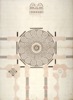 Pavement under the cupola of St Paul's Cathedral, London, c1820. Artist: Anon
