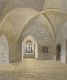 Interior view of the prison in the Bowyer Tower, Tower of London, Stepney, London, 1883. Artist: John Crowther