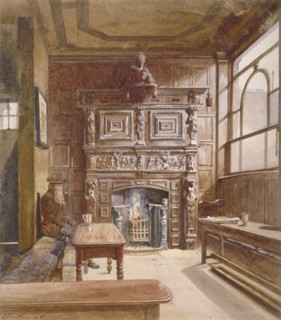 Parlour of the Queen's Head Inn, Essex Road, Islington, London, 1887. Artist: John Crowther