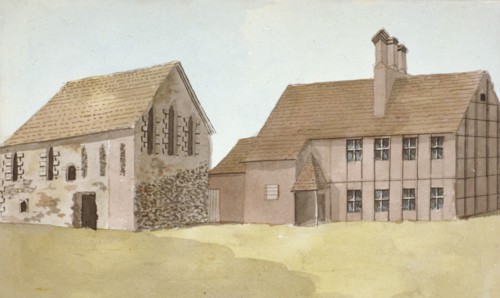 Front view of Moor Hall, Harefield, Middlesex, c1800. Artist: Anon