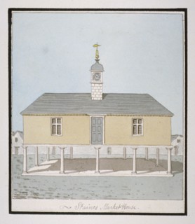 Market house in the Market Square, Staines, Surrey, c1820. Artist: John Oldfield