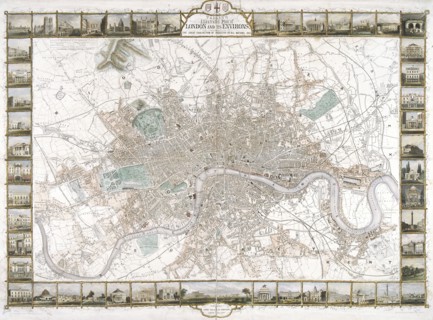 Map of London, 1851. Artist: H Lacey