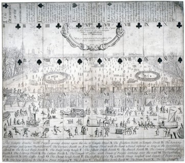 View of the River Thames during the 1683-1684 frost fair, London, 1716. Artist: Anon