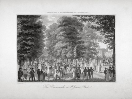 The Promenade in St James's Park, Westminster, London, 1804. Artist: Anon