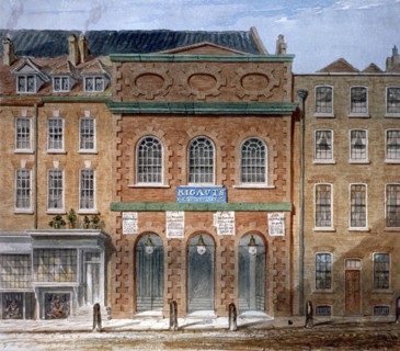 The first Opera House (King's Theatre), Haymarket, Westminster, London, 1789. Artist: William Capon
