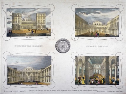Hungerford Market, Westminster, London, c1835. Artist: Charles Ingrey