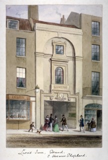 Lyon's Inn, Strand, Westminster, London, c1850. Artist: Thomas Hosmer Shepherd