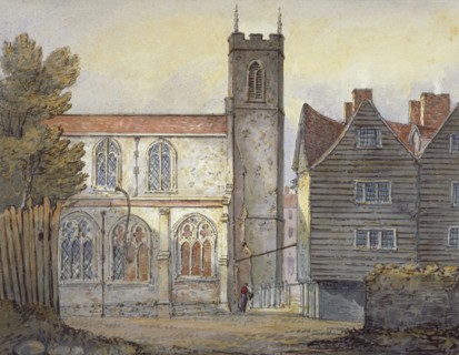 Church of St Katherine by the Tower, Stepney, London, 1815. Artist: William Pearson