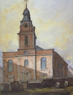 Church of St John-at-Wapping, London, c1815. Artist: William Pearson