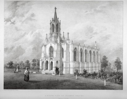 North view of the Church of St James, Clapham, London, c1850. Artist: W Eldridge