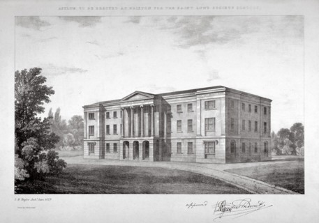 View of the Royal Asylum of St Ann's Society to be erected on Streatham Hill, London, 1829. Artist: Anon