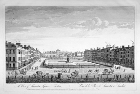 Leicester Square, Westminster, London, 1753. Artist: Thomas Bowles