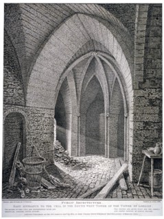 East entrance to the cell in the south-west tower of the Tower of London, 1802. Artist: John Thomas Smith