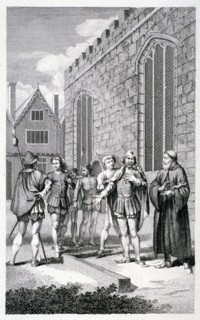 Scene outside the Tower of London, depicting the beheading of Lord Hastings, 1483 (c1850). Artist: Anon