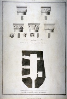 Plan of the cells under the chapel of the White Tower, Tower of London, 1815. Artist: James Basire II