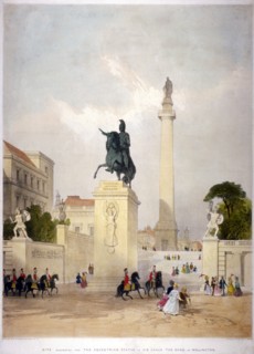 The Mall and Waterloo Place, Westminster, London, c1845. Artist: Thomas Allom