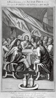 Representation of an altarpiece in the Church of St Mary, Whitechapel, London, c1810. Artist: Anon