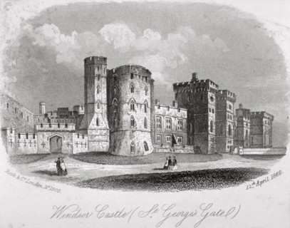 St George's Gate, Windsor Castle, Berkshire, 1860. Artist: Anon