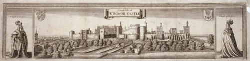View of the south side of Windsor Castle, Berkshire, c1660. Artist: Wenceslaus Hollar