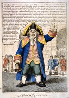 A beadle outside the Bank of England, London, 1814. Artist: C Williams