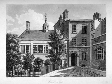 Barnard's Inn , City of London, 1800. Artist: Anon