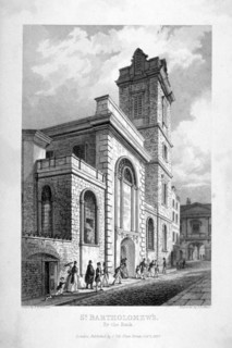St Bartholomew-by-the-Exchange, City of London, 1837. Artist: John Le Keux