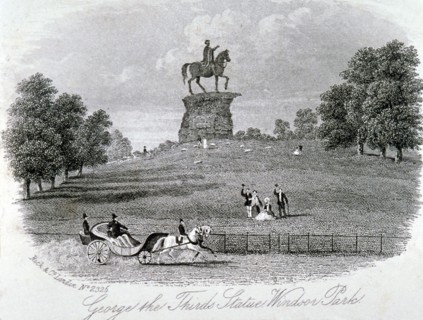 Equestrian statue of King George III, Snow Hill, Windsor Great Park, Berkshire, c1861. Artist: Anon