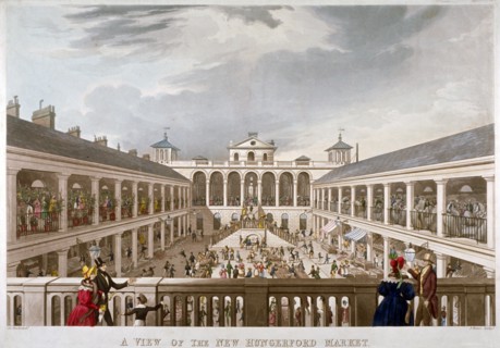 'A View of the New Hungerford Market', Westminster, London, 1833. Artist: J Harris