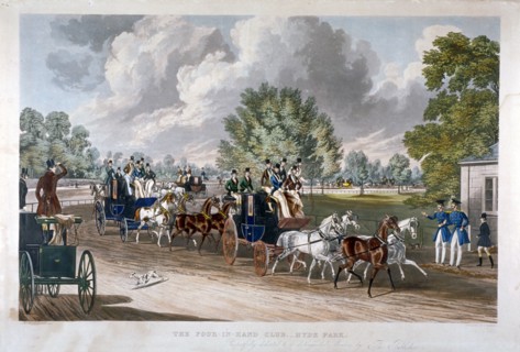 The Four-in-Hand Club, Hyde Park', London, 1838. Artist: J Harris