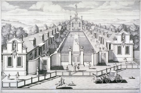 Trinity Almshouses, Mile End Road, Stepney, London, 1696. Artist: Simon Gribelin