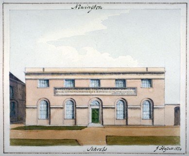 United Parochial National Charity and Sunday Schools, Newington Butts, Southwark, London, 1824. Artist: John Hassell