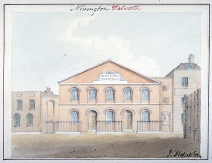 Beresford Chapel, Beresford Street, Southwark, London, 1824. Artist: John Hassell