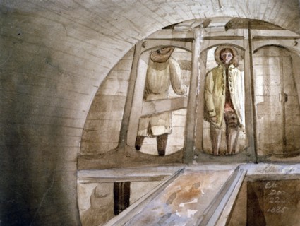 View of the shield used in the construction of the Thames Tunnel, London, 1835. Artist: Edmund Marks