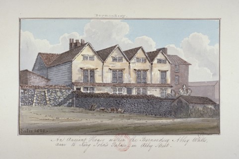 Abbey of St Saviour, Bermondsey, London, 1825. Artist: G Yates