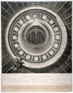 Shaft for descent to the entrance of the Thames Tunnel (view from the top), London, 1831. Artist: Anon