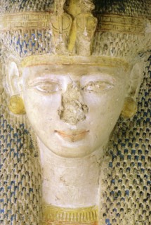 Detail of a statue of Meritamen, one of the wives of Rameses II, Cairo Museum, Egypt. Artist: Tony Evans