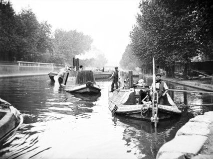 Boats on Regent's Canal, London, c1905. Artist: Unknown
